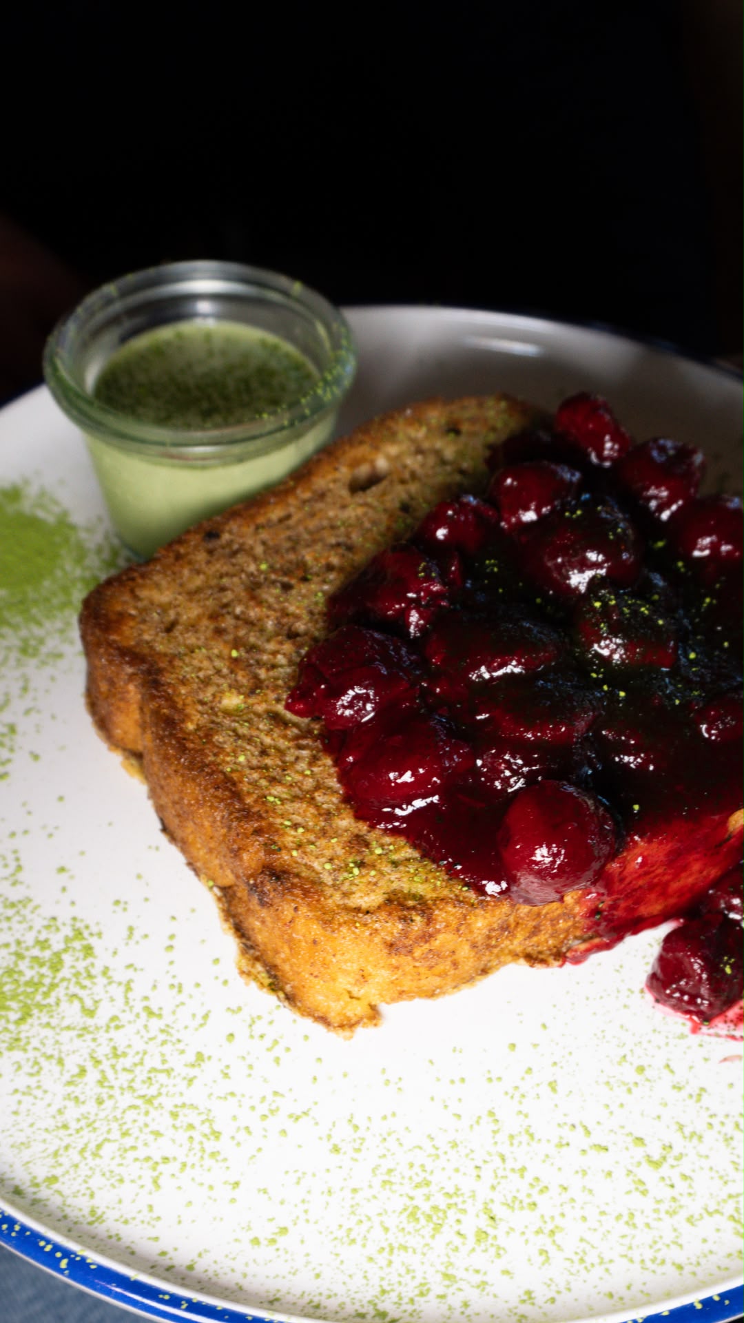 Cherry Matcha French Toast